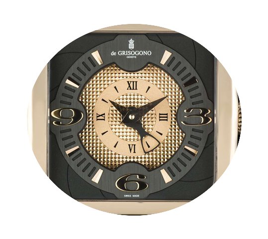 De Grisogono 18k Rose Gold Black Dial Fu...