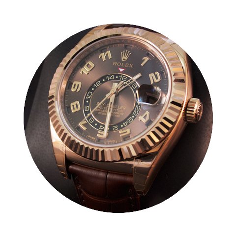Rolex Sky-Dweller Rose/Pink Gold Leather...