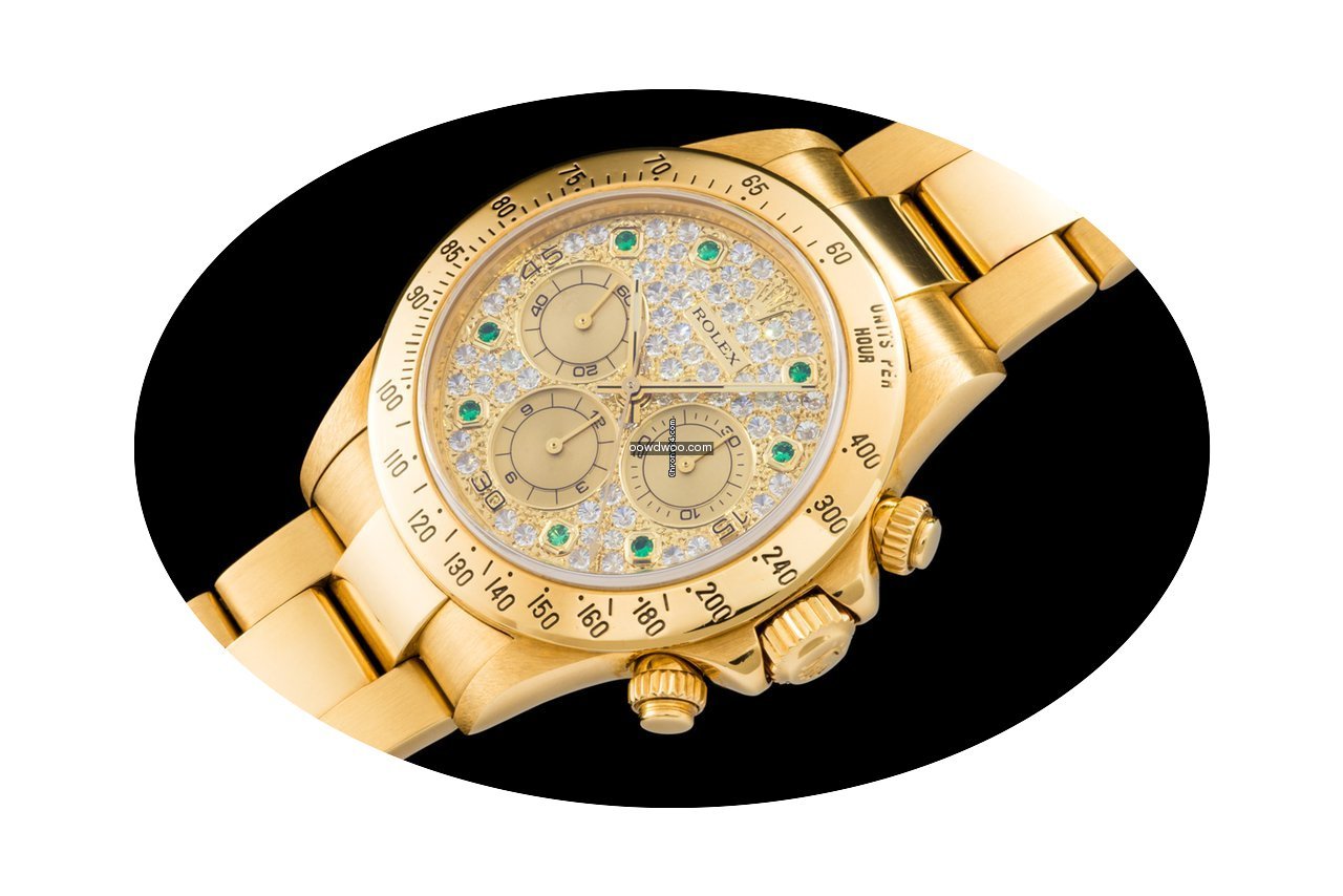 Rolex The diamonds and emeralds Daytona ...
