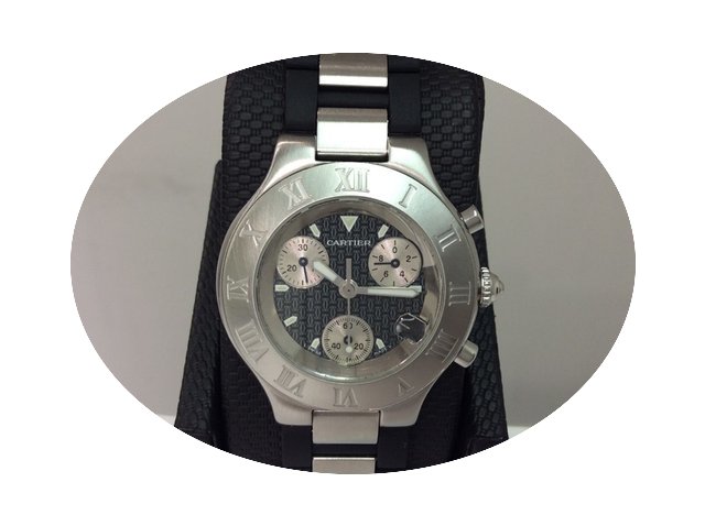 Cartier 21 Chronoscaph Ref. 2424 S/steel...