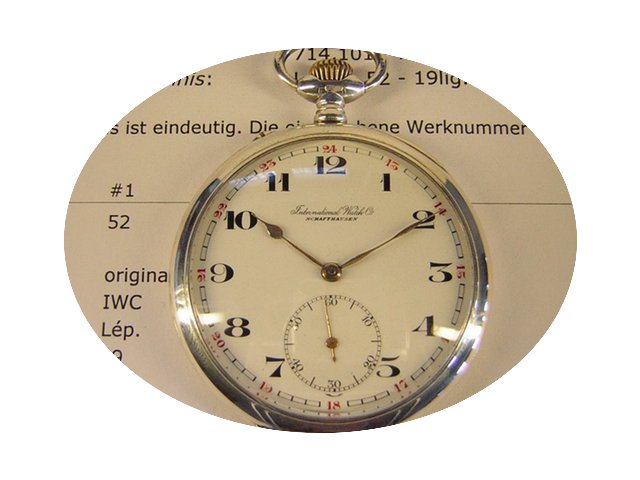 IWC Schöne vintage Taschenuhr in Silber...