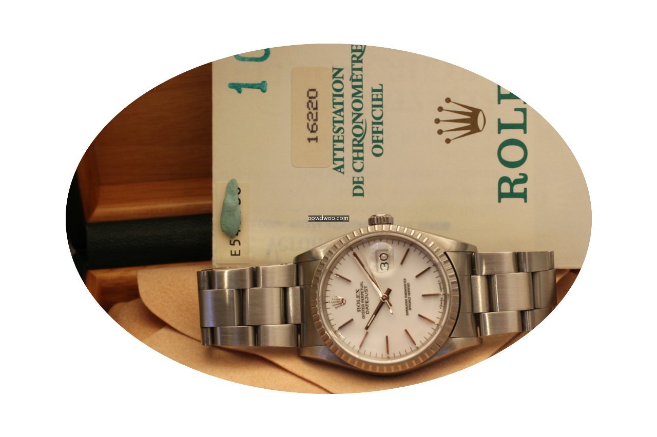 Rolex datejust 36mm ref. 16220 box paper...