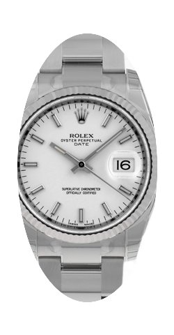 Rolex Date 115234 white index 115234...