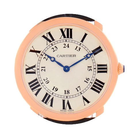 Cartier Ronde Louis 18k Rose Gold Black ...