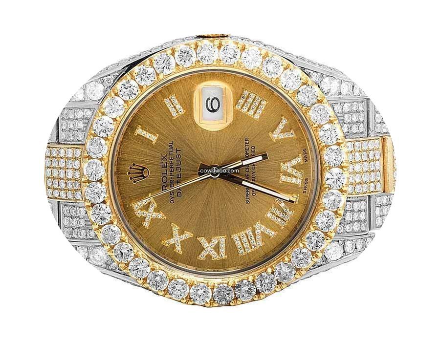 Rolex Fully Iced Mens Rolex Datejust II ...