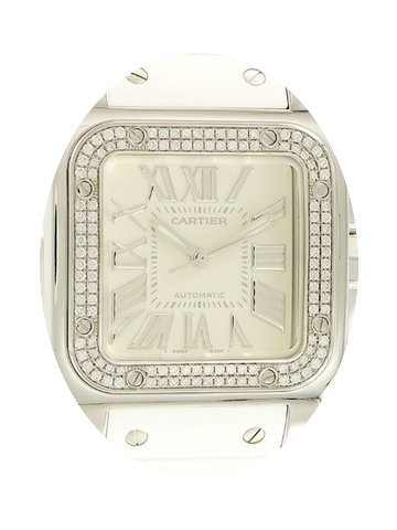 Cartier Santos 100 MM White Gold Origina...