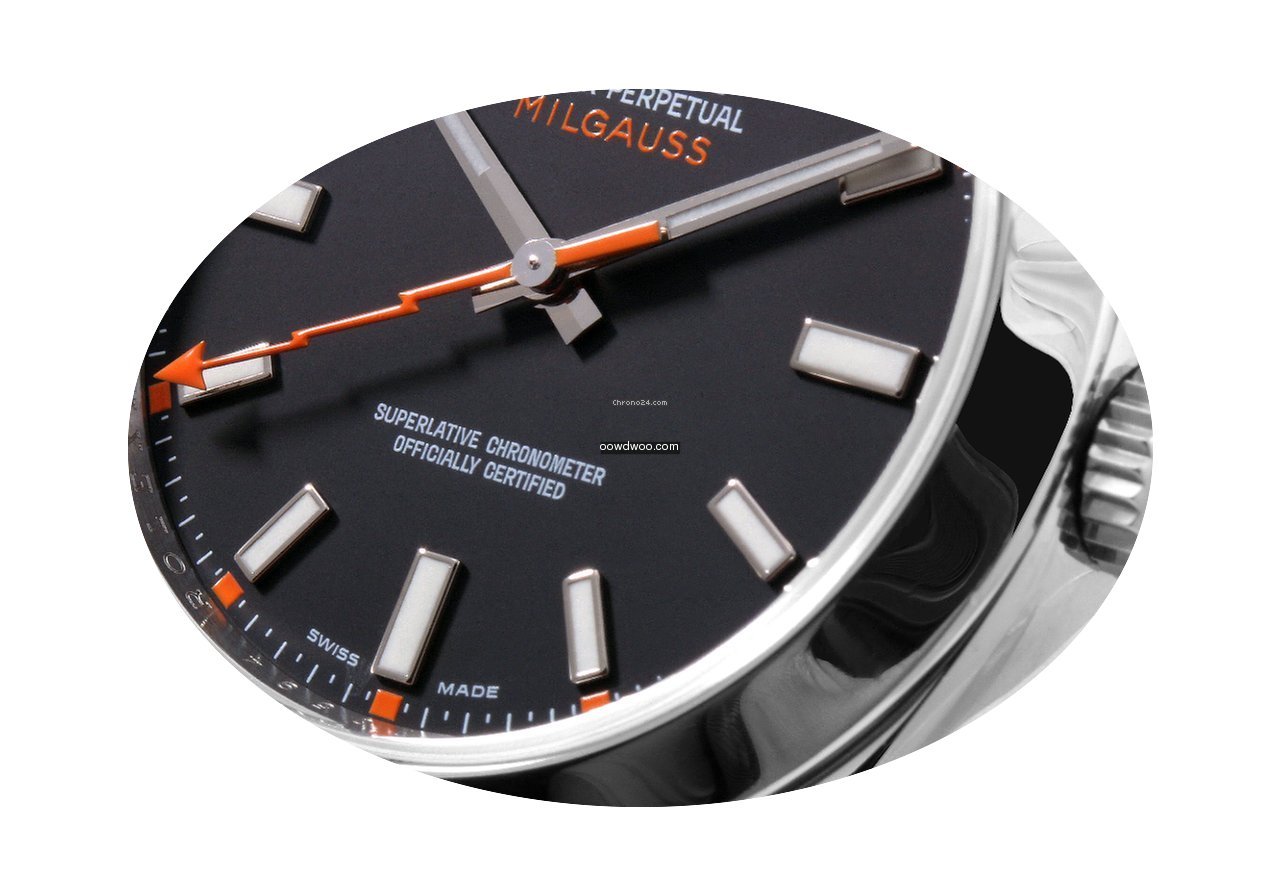 Rolex Milgauss SS Black Luminescent Dial...
