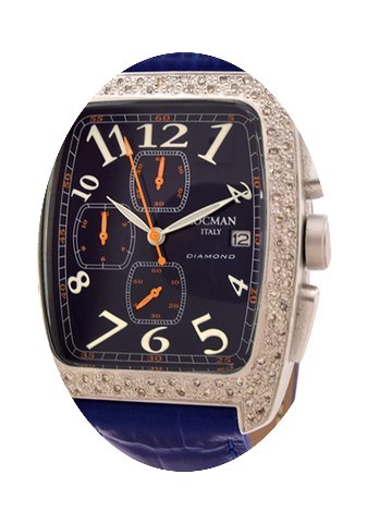 Locman Diamond Tonneau Chronograph Blue ...
