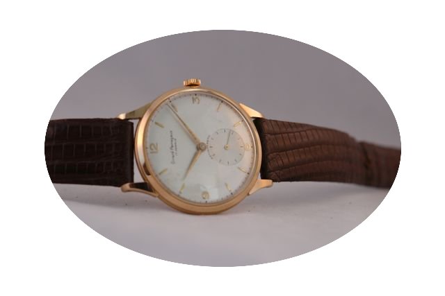 Girard Perregaux vintage 50's 18K Rose g...