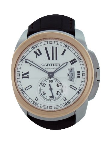 Cartier Steel and Rose Gold Calibre de C...