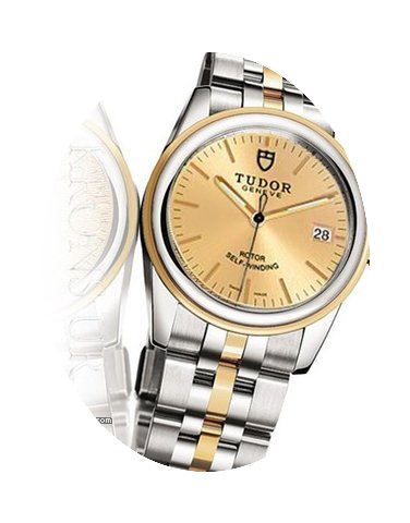 Tudor Glamour Date 36 Mm Dial Champagne...