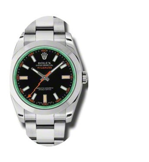 Rolex SS/SS Milgauss GV Green...