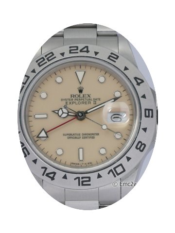 Rolex Explorer II 16550 Cream Rail dial...