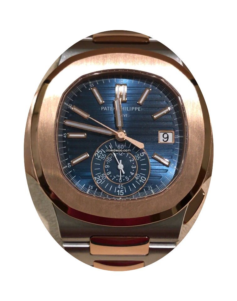 Patek Philippe Nautilus Blue Dial Rose G...