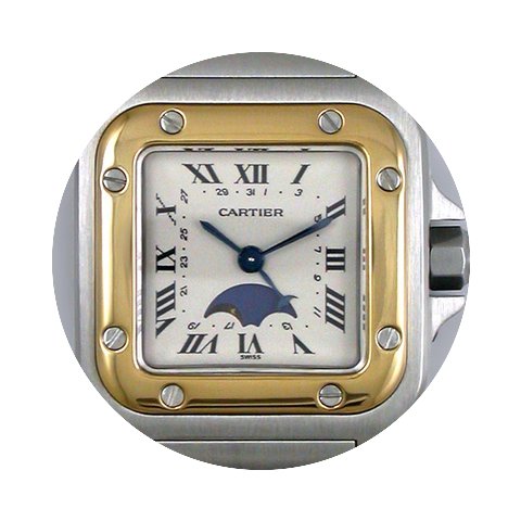 Cartier Santos Moon Phases Steel and Gol...