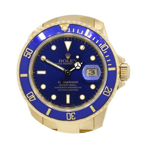 Rolex 16808 Submariner 18k Gold Blue Dia...