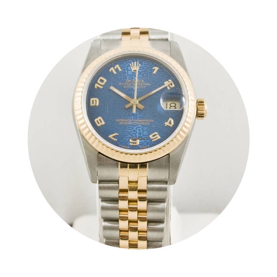 Rolex Lady-Datejust 68273 (Midsize) Blue...
