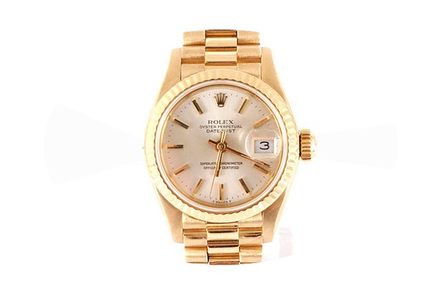 Rolex Ladies 18k Gold President - Silver...