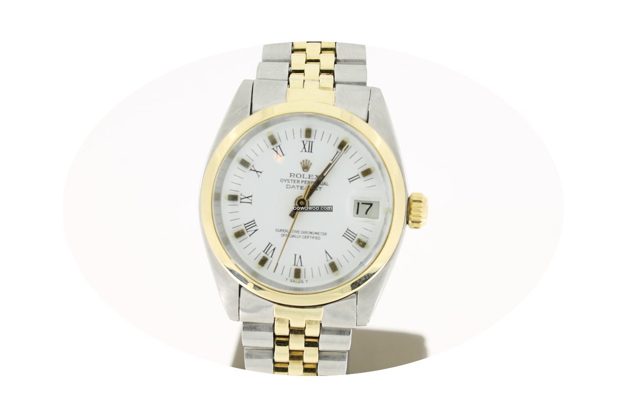 Rolex Datejust Steel/Gold White Roman Di...