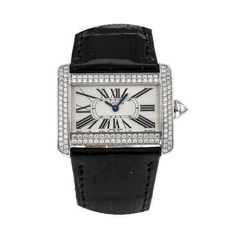 Cartier Tank Divan Mini Wa301236 18k Whi...
