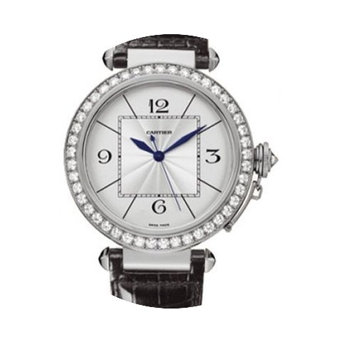 Cartier Pasha 18K Solid White Gold Diamo...