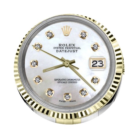 Rolex Men`s Rolex 36mm Datejust2tone Whi...