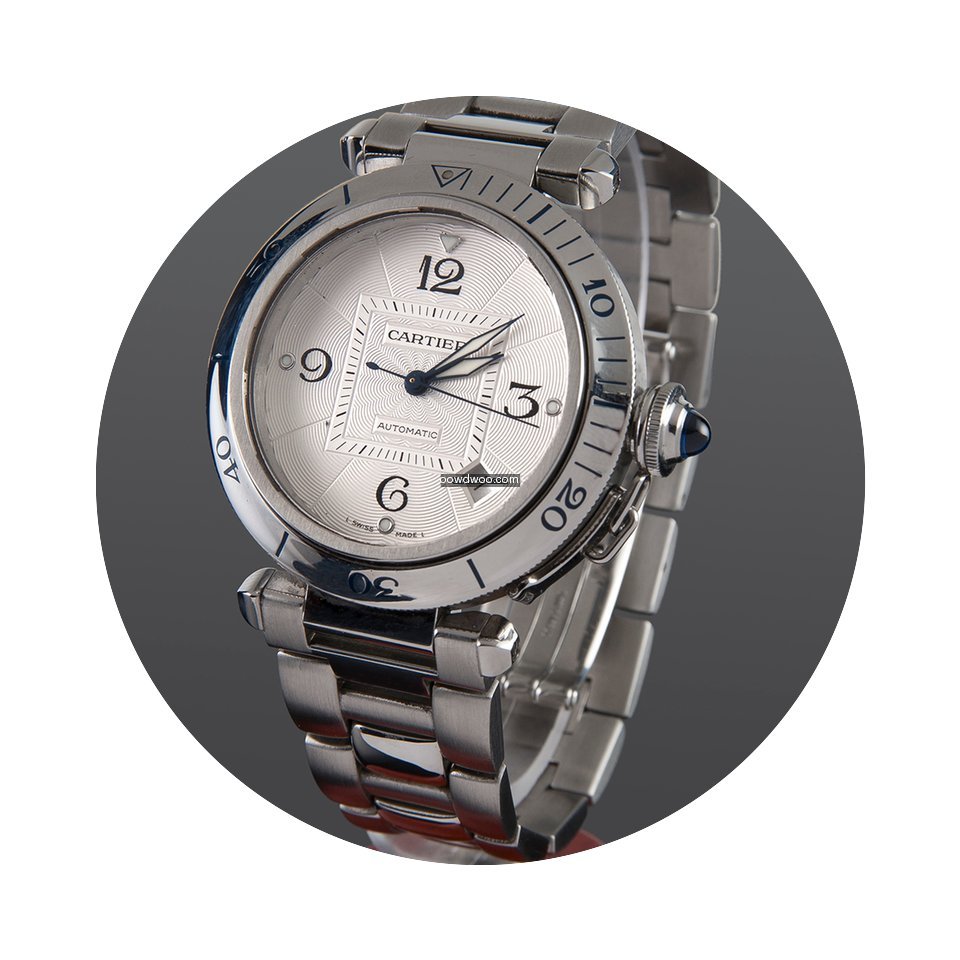 Cartier pasha steel automatic men size...