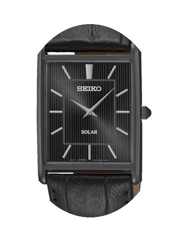Seiko SUP881P1 Solar Herrenuhr eckig sch...