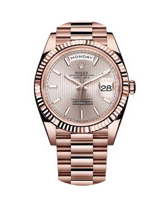 Rolex Day-Date 40 Everose Gold Sundust D...