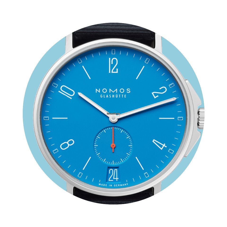 Nomos Glashütte Ahoi Datum signalblau S...