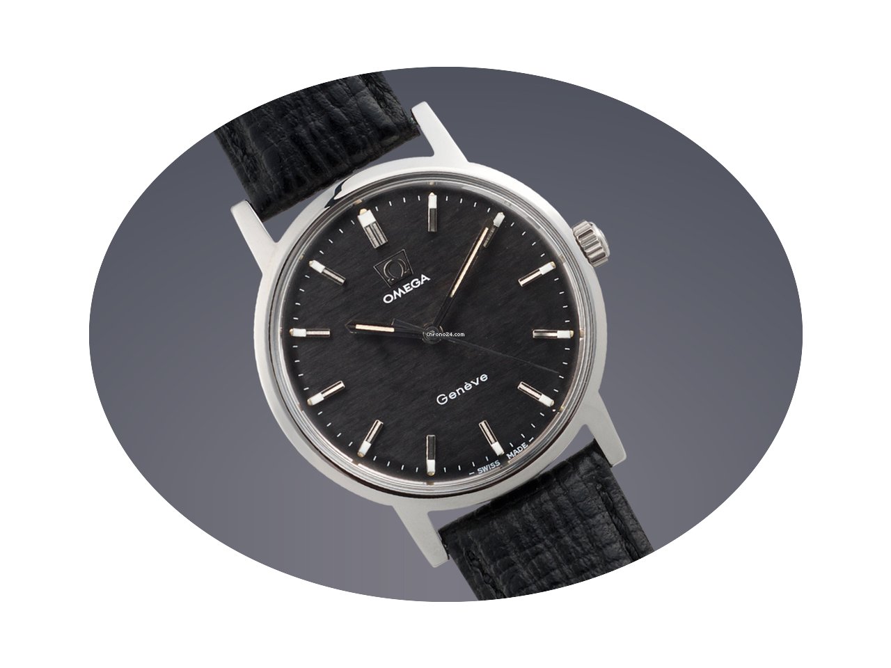Omega Geneve steel manual watch Rare Dia...