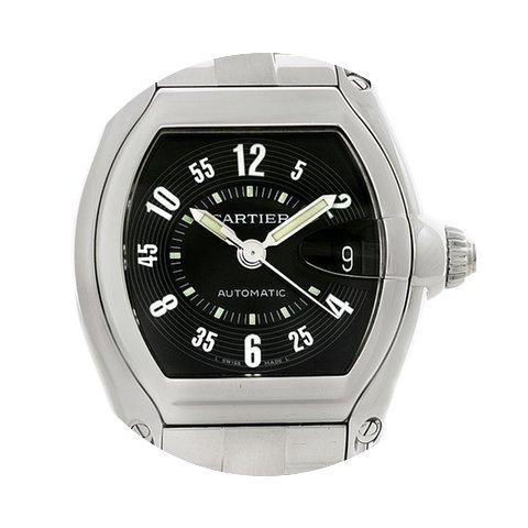 Cartier Roadster Large Mens Steel Black ...
