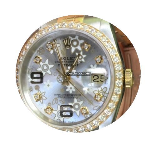 Rolex Ladies Mens 36mm Datejust Diamond ...