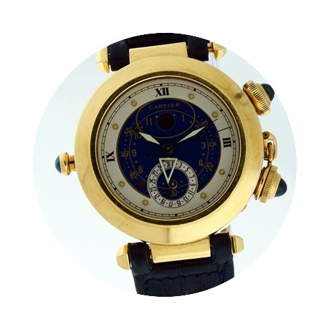 Cartier Pasha MoonPhase Alarm 18k Pre-ow...