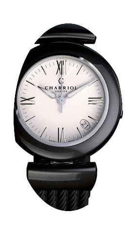 Charriol Ael White Dial Black Rubber Lad...