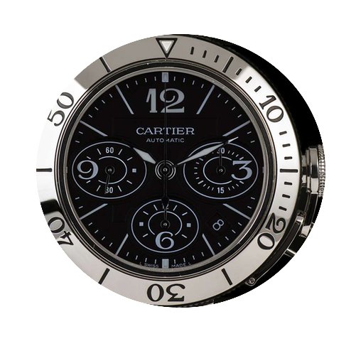 Cartier S/S Black Dial Pasha Seatimer Ch...
