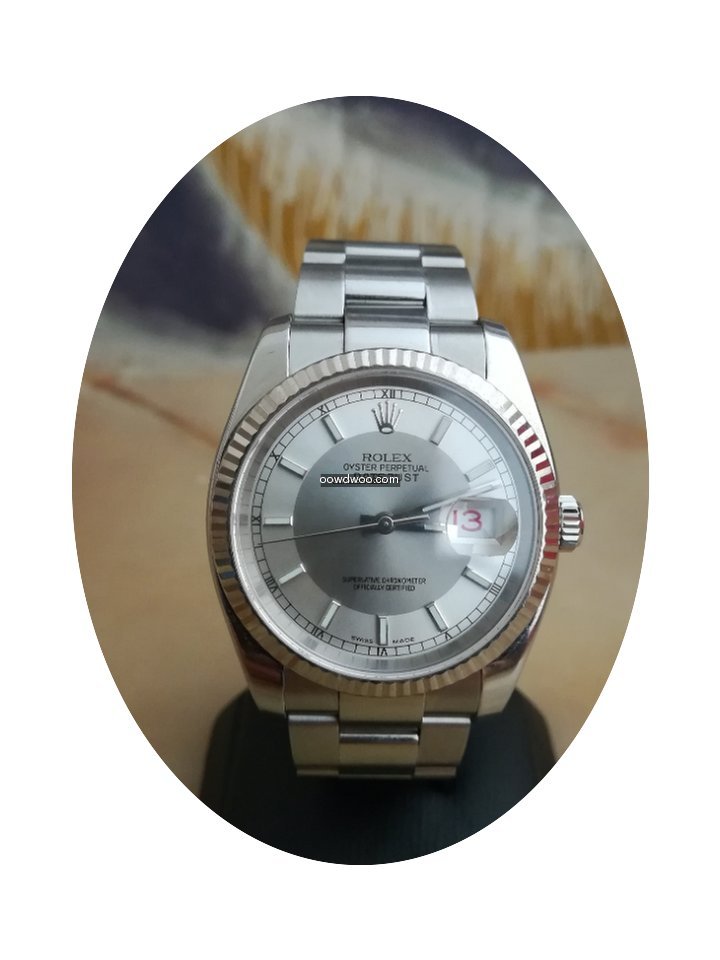 Rolex Datejust 18k White Gold Bezel...