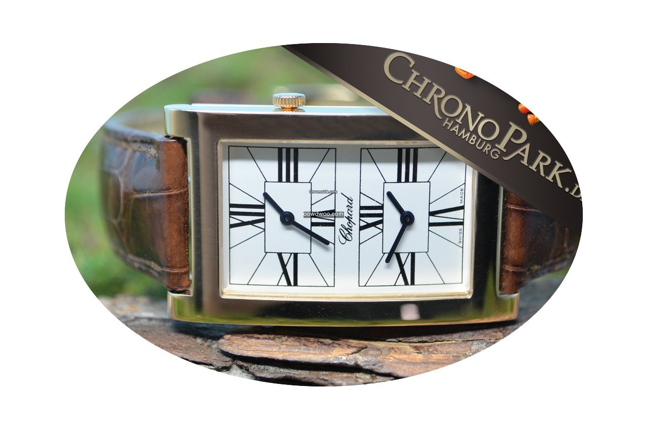 Chopard 18kt Rosègold Dual Time Zone vo...