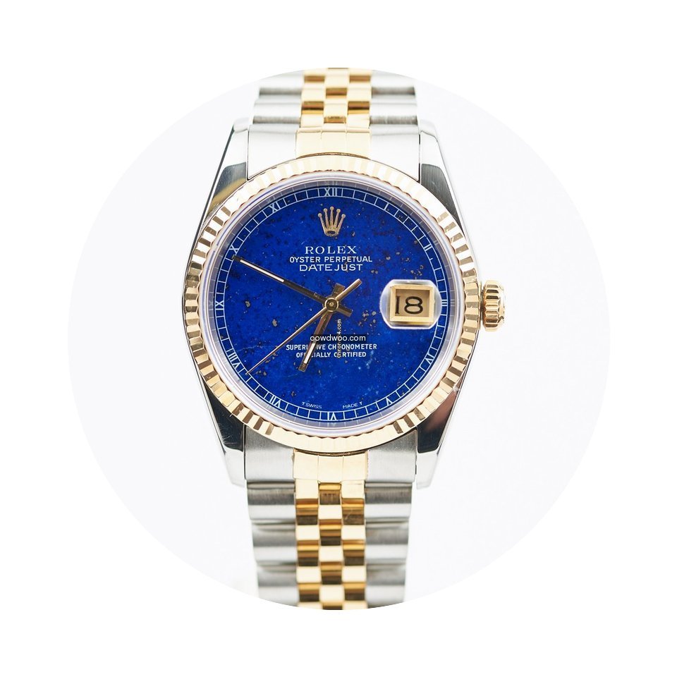 Rolex Datejust SS/18KT with Blue Lapis D...