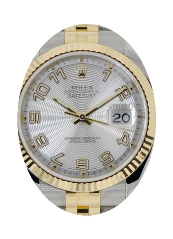 Rolex Datejust 36 116233-SVCAFJ Silver C...
