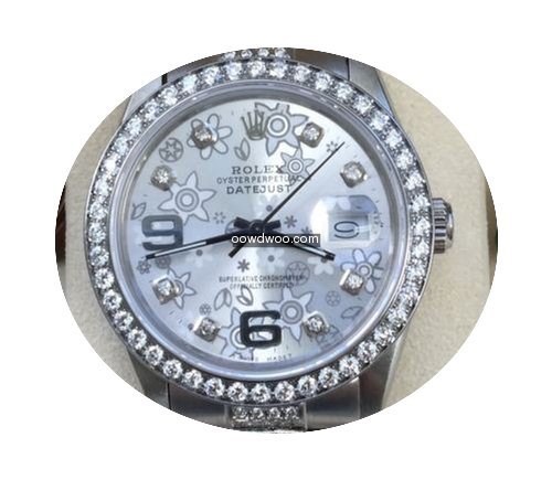 Rolex Datejust Mens Womens 36mm Diamond ...