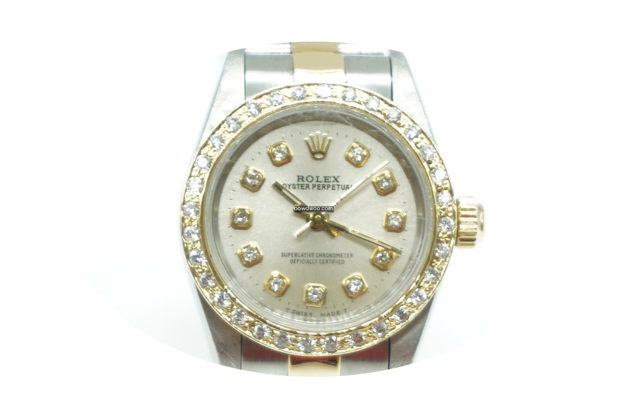 Rolex Oyster Perpetual Lady Two Tone Dia...