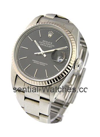 Rolex Used Men''s 36mm Datejust with Oys...