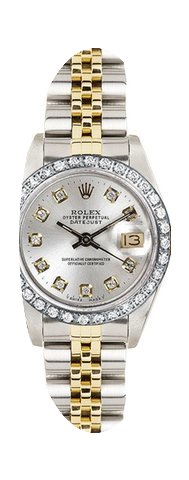 Rolex Women's Datejust Two Tone Custom D...
