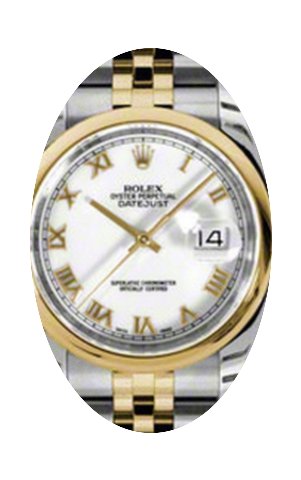 Rolex Datejust 36 116203-WHTRDJ White Ro...