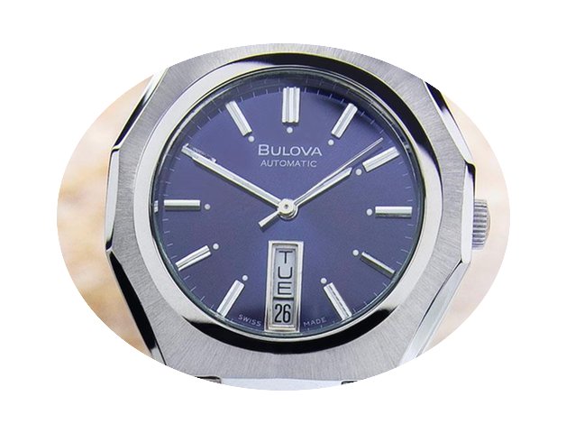 Bulova Day Date Blue Dial Automatic Vint...
