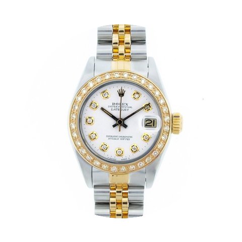 Rolex DateJust Ladies Diamond Watch Pre-...