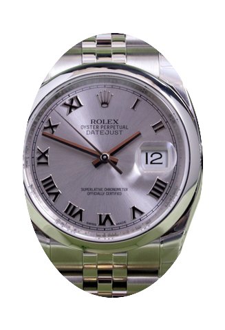 Rolex Datejust 36 116200-RHDRDJ Silver R...