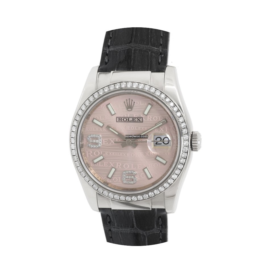 Rolex 18K White Gold & Diamond Oyster Pe...