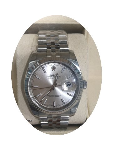 Rolex DateJust 36mm Case Fluted White Go...
